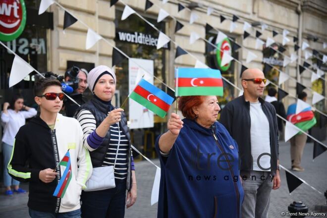 Bakıda Zəfər yürüşü keçirilib Azərbaycan Bakı 08 noyabr 2023